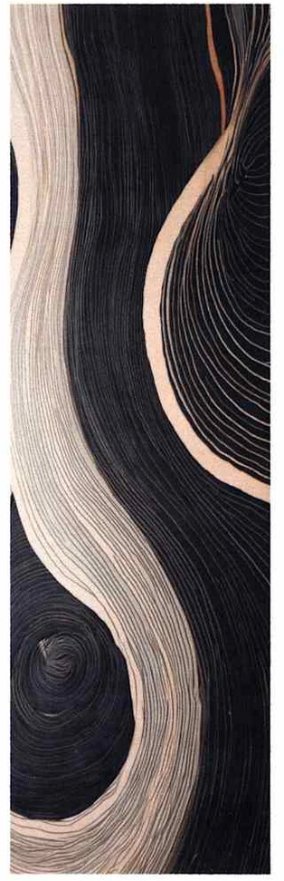 Virtuvės kilimas Juoda 150 x 45 cm Aksomas