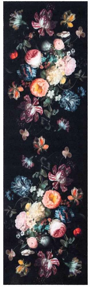 Virtuvės kilimas Juoda 150 x 45 cm Aksomas
