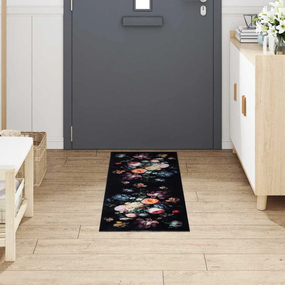Virtuvės kilimas Juoda 150 x 45 cm Aksomas