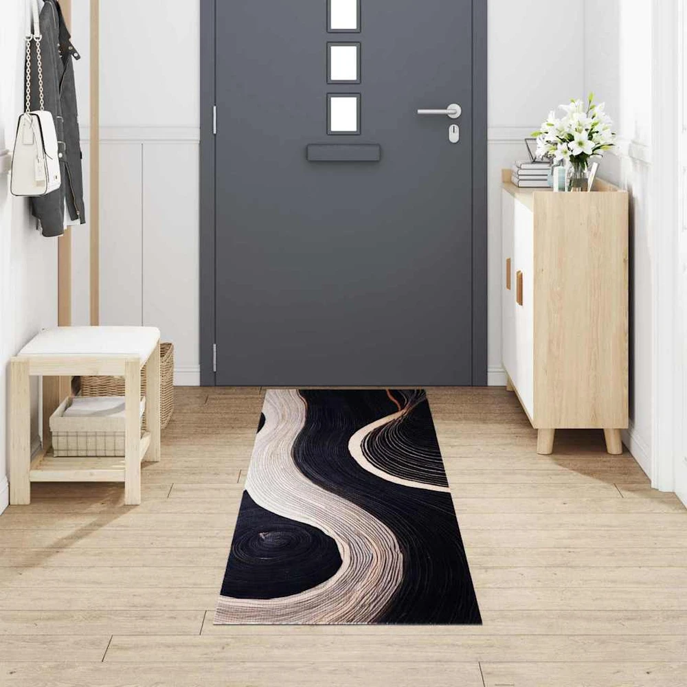 Virtuvės kilimas Juoda 300 x 60 cm Aksomas