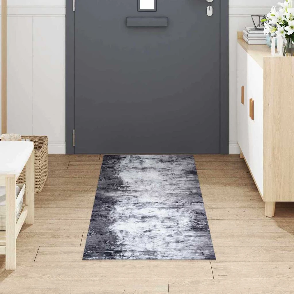 Virtuvės kilimas Pilka 180 x 60 cm Aksomas