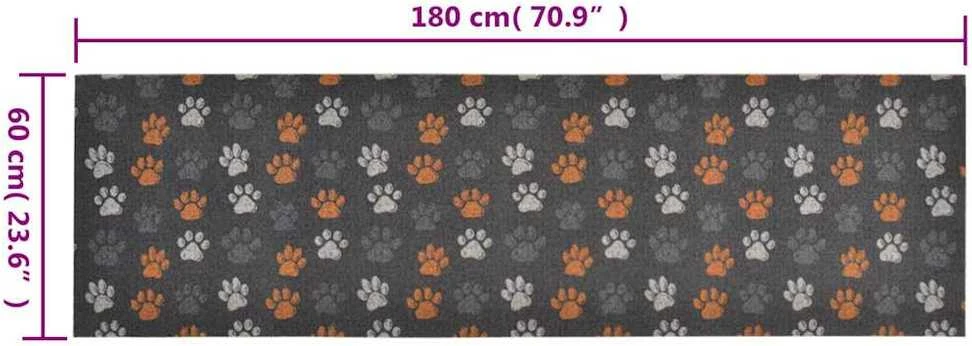 Virtuvės kilimėlis, 60x180cm, aksomas, plaunamas, pėdutės