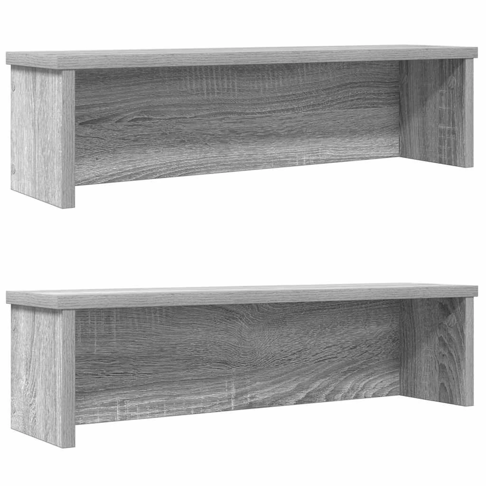 Virtuvės lentynos, sukraunamos, 2 vnt., pilkas, 50x15x16cm