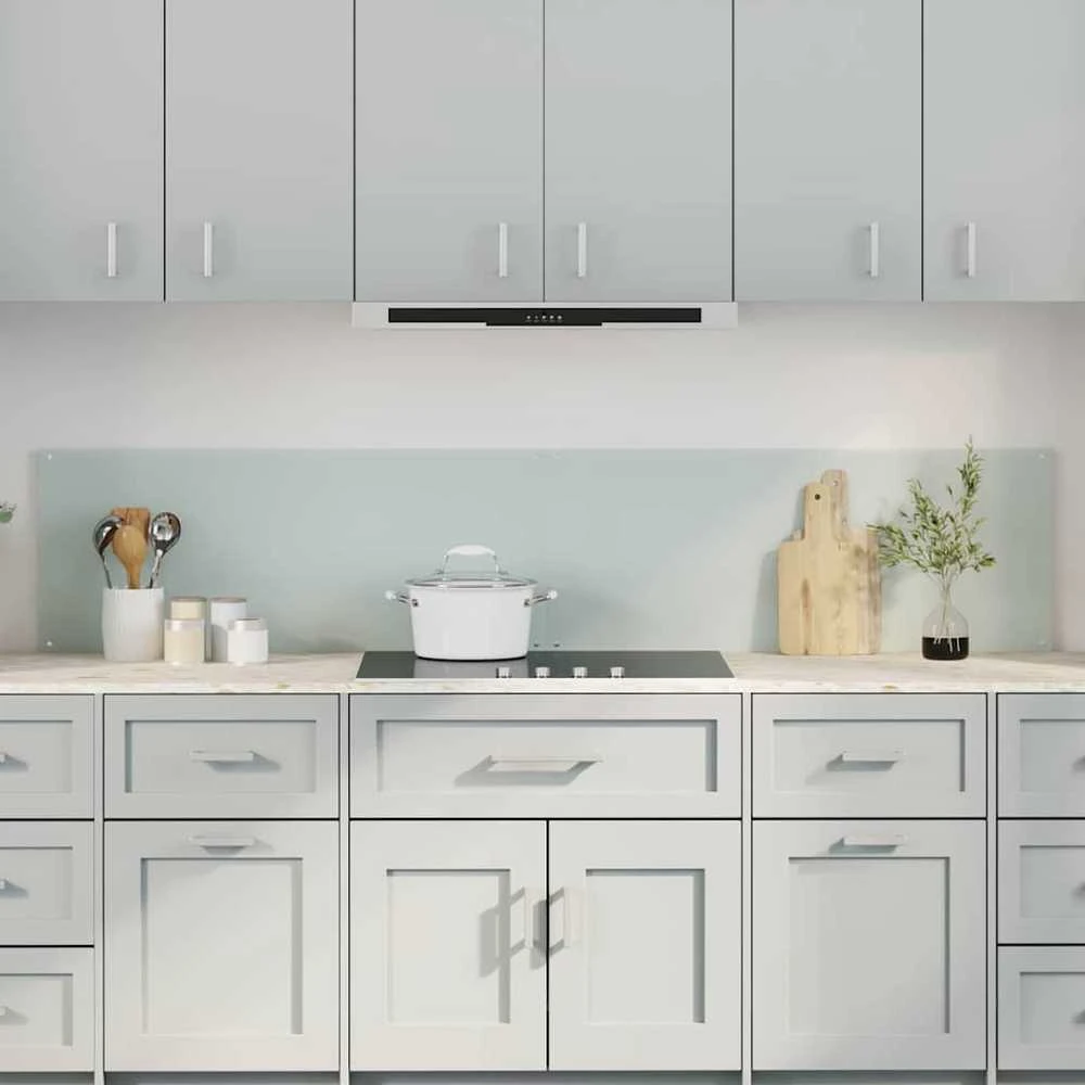 Virtuvės atbraila 2 vnt. Balta 100 x 40 cm grūdintas stiklas