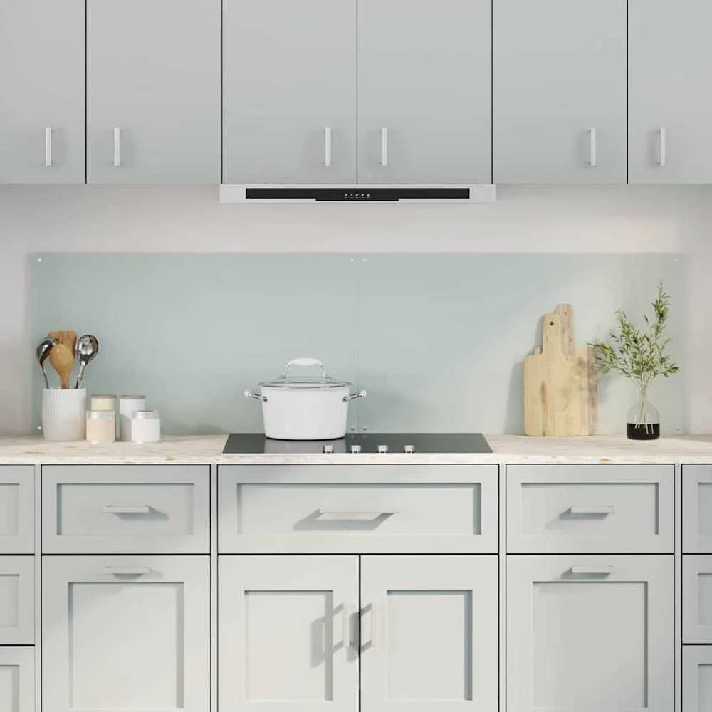Virtuvės atbraila 2 vnt. Balta 90 x 50 cm grūdintas stiklas