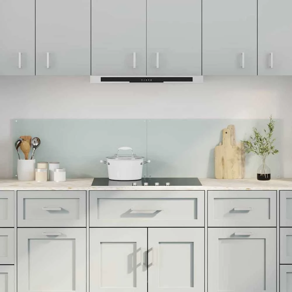 Virtuvės atbraila 2 vnt. Balta 90 x 40 cm grūdintas stiklas