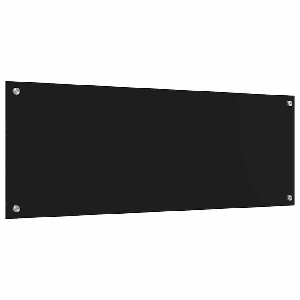 Virtuvės atbraila 2 vnt. Juoda 110 x 40 cm grūdintas stiklas