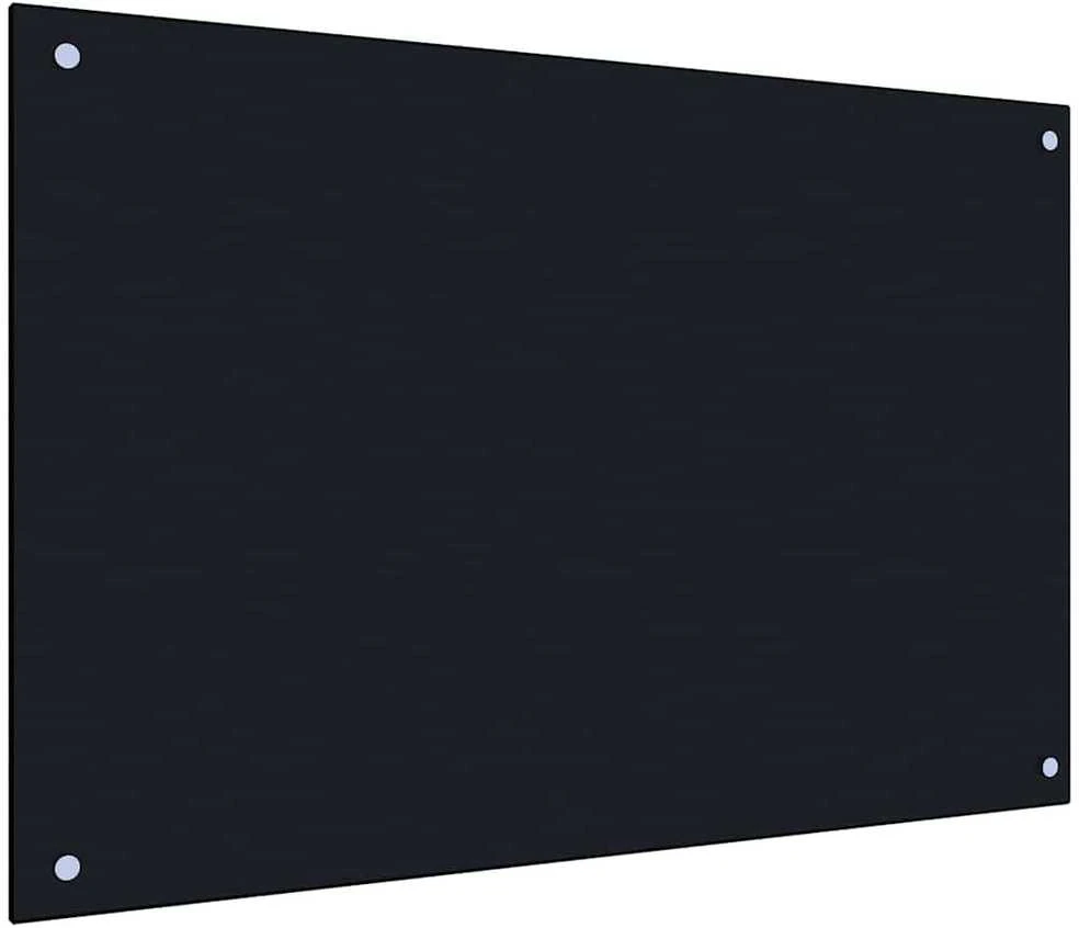 Virtuvės atbraila 2 vnt. Juoda 90 x 50 cm grūdintas stiklas