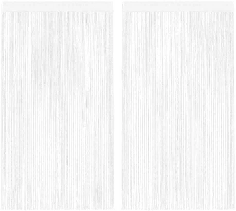 Virvelinės užuolaidos, 2vnt., 100x250cm, baltos spalvos