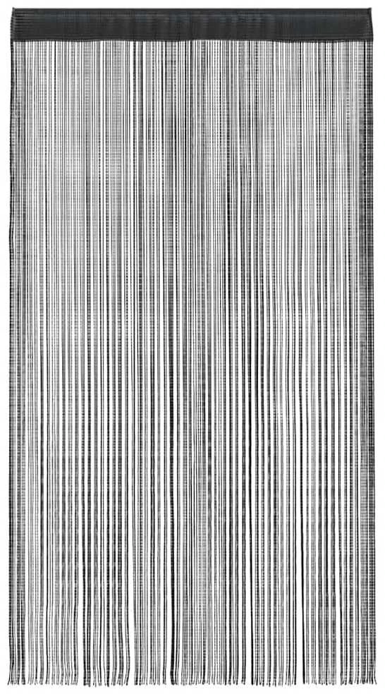 Virvelinės užuolaidos, 2vnt., 100x250cm, juodos spalvos