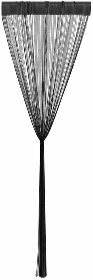 Virvelinės užuolaidos, 2vnt., 100x250cm, juodos spalvos