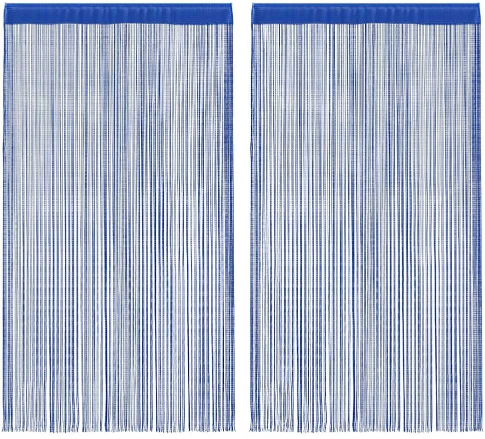 Virvelinės užuolaidos, 2vnt., 100x250cm, mėlynos spalvos