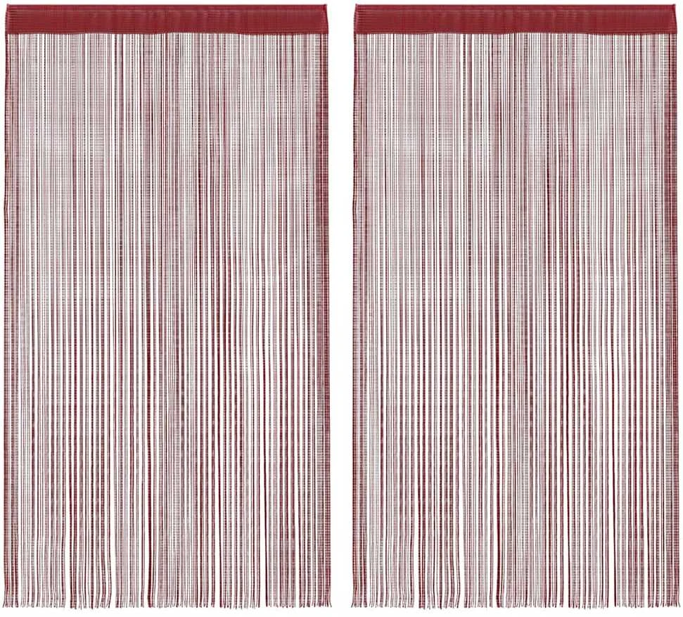 Virvelinės užuolaidos, 2vnt., 100x250cm, vyšninės spalvos