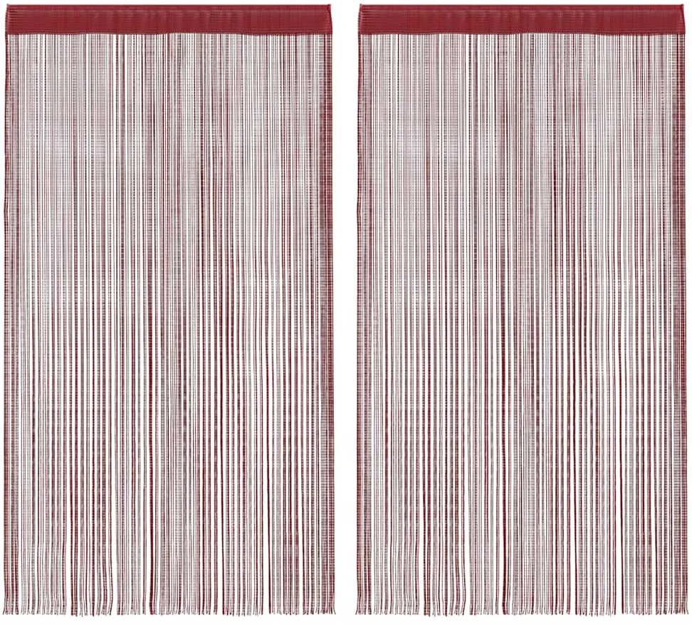 Virvelinės užuolaidos, 2vnt., 140x250cm, vyšninės spalvos