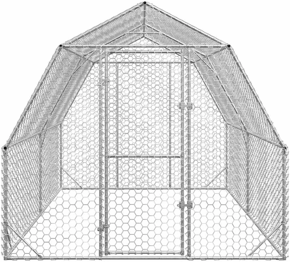 Vištų voljeras, 2,5x4x2,25 m, cinkuotas plienas