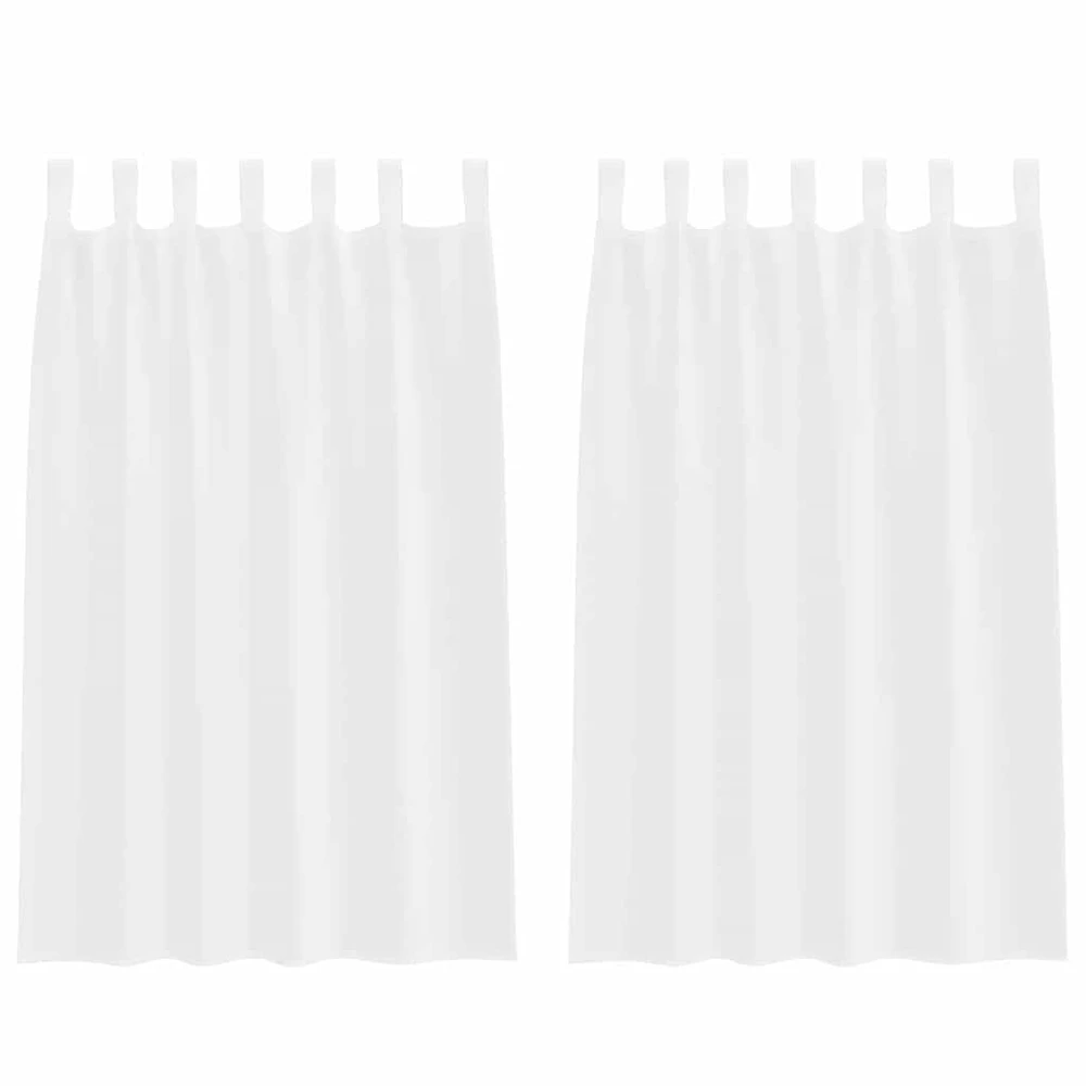 Voile Užuolaida 2 vnt. Balta 175 x 140 cm Poliesteris