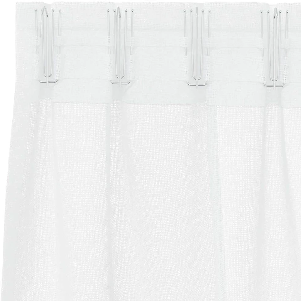 Voile Užuolaida 2 vnt. Balta 225 x 140 cm Poliesteris