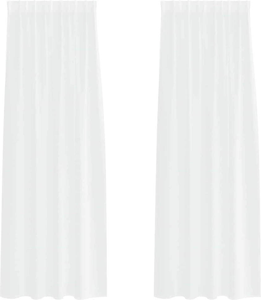 Voile Užuolaida 2 vnt. Balta 225 x 140 cm Poliesteris