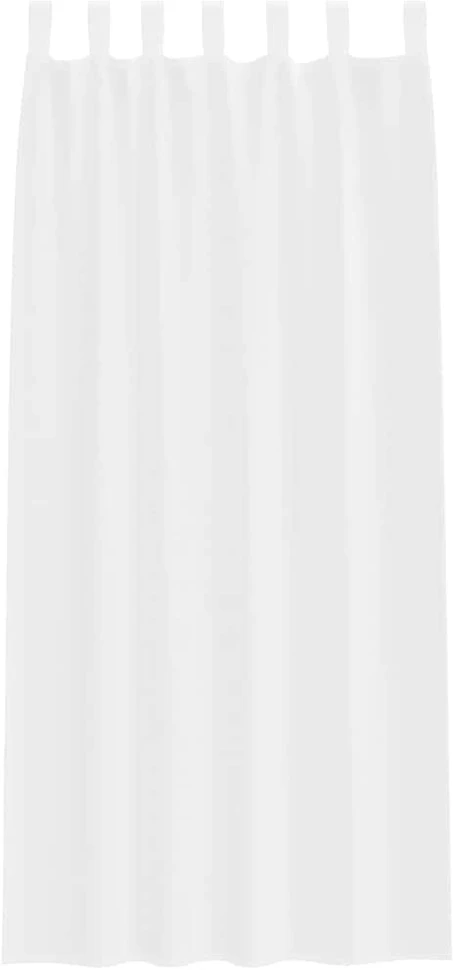 Voile Užuolaida 2 vnt. Balta 225 x 140 cm Poliesteris