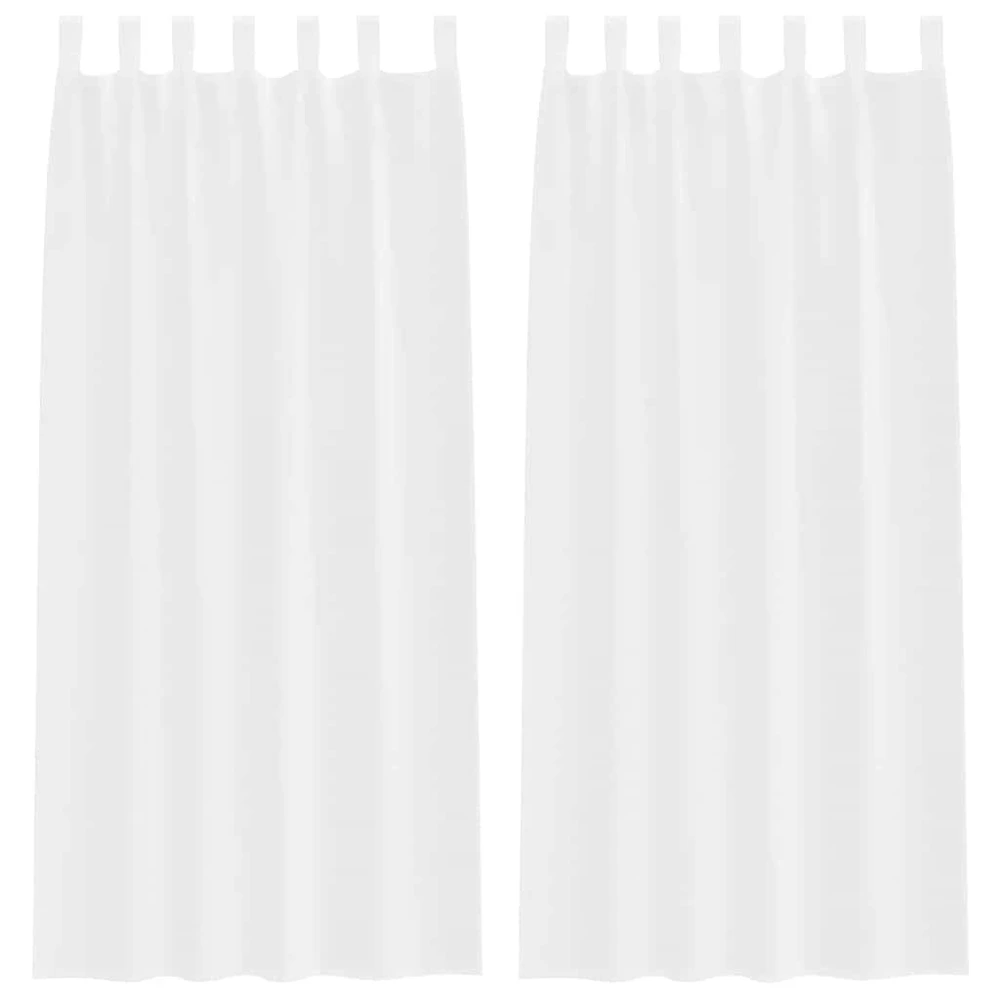 Voile Užuolaida 2 vnt. Balta 245 x 140 cm Poliesteris