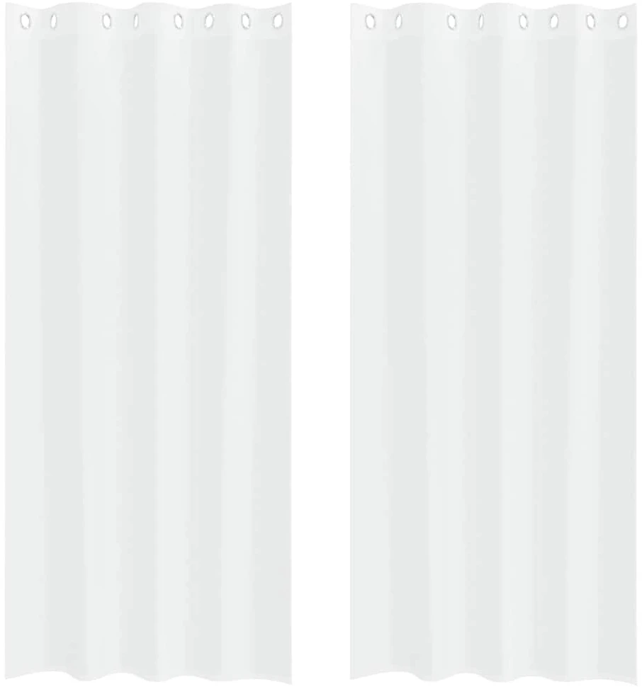 Voile Užuolaida 2 vnt. Balta 245 x 140 cm Poliesteris