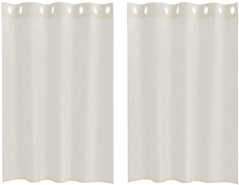 Voile Užuolaida 2 vnt. Kreminė 140 x 140 cm Poliesteris