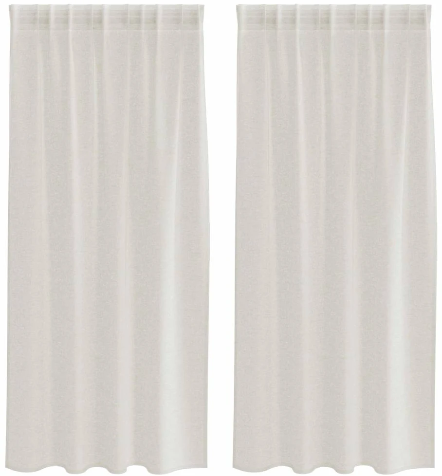 Voile Užuolaida 2 vnt. Kreminė 175 x 140 cm Poliesteris