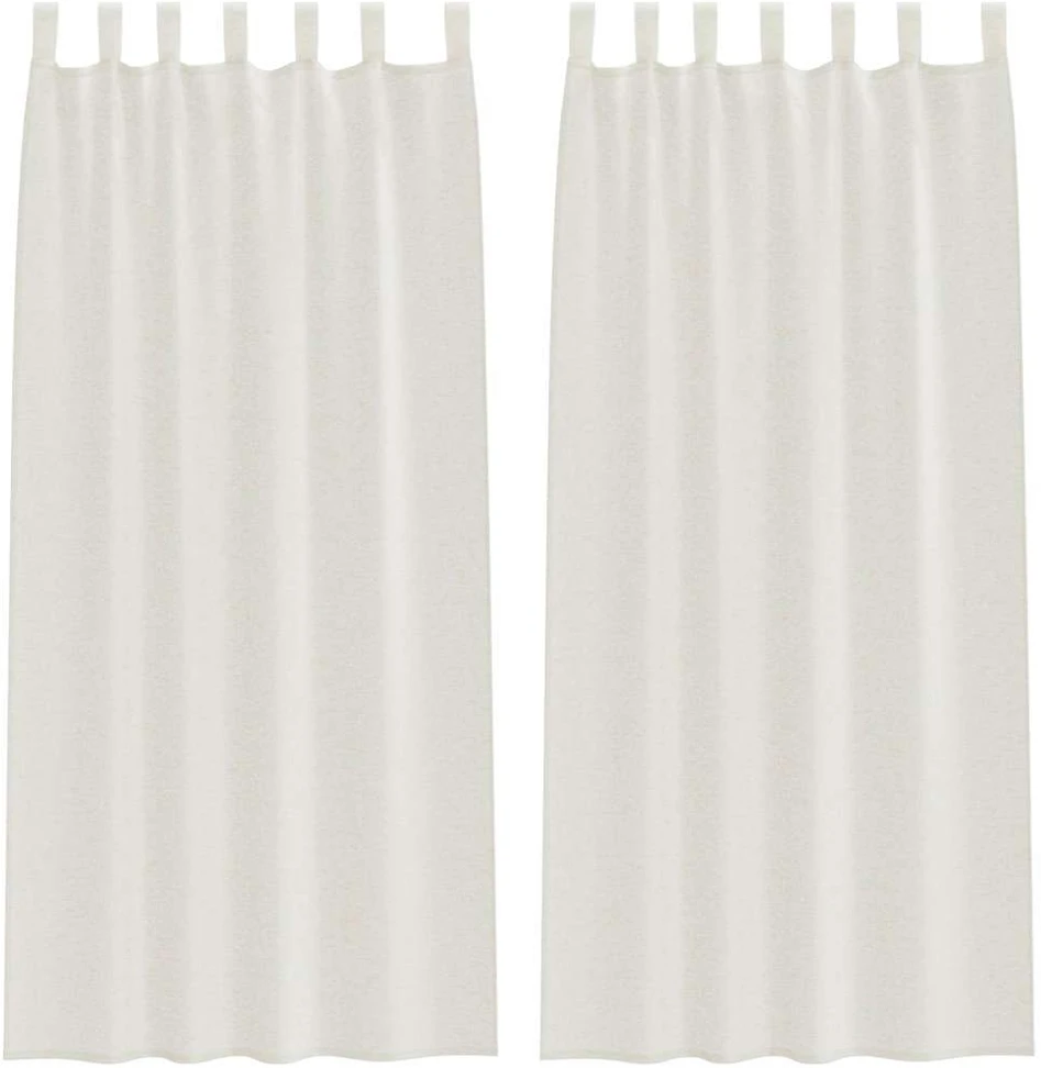 Voile Užuolaida 2 vnt. Kreminė 245 x 140 cm Poliesteris