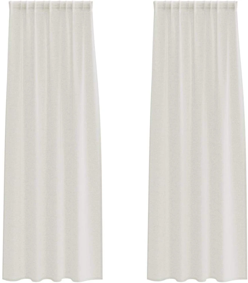 Voile Užuolaida 2 vnt. Kreminė 260 x 140 cm Poliesteris