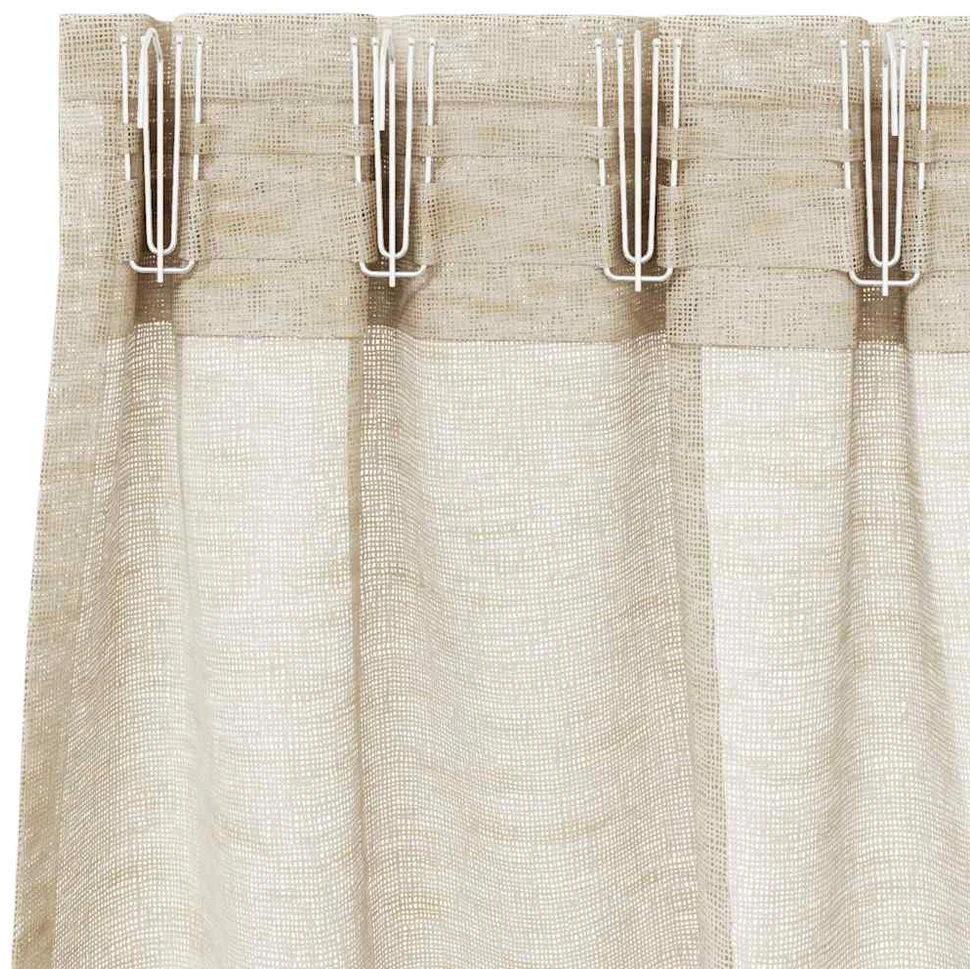 Voile Užuolaida 2 vnt. Smėlio 245 x 140 cm Poliesteris