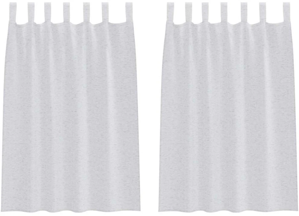 Voile Užuolaida 2 vnt. Šviesiai pilka 140 x 140 cm Poliesteris