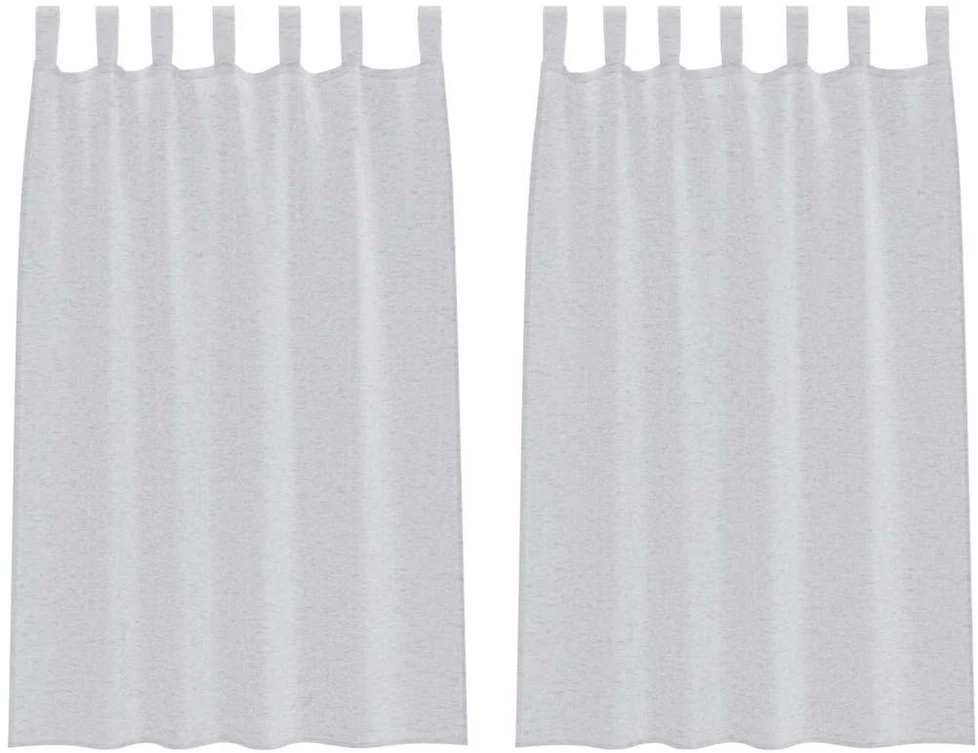 Voile Užuolaida 2 vnt. Šviesiai pilka 175 x 140 cm Poliesteris