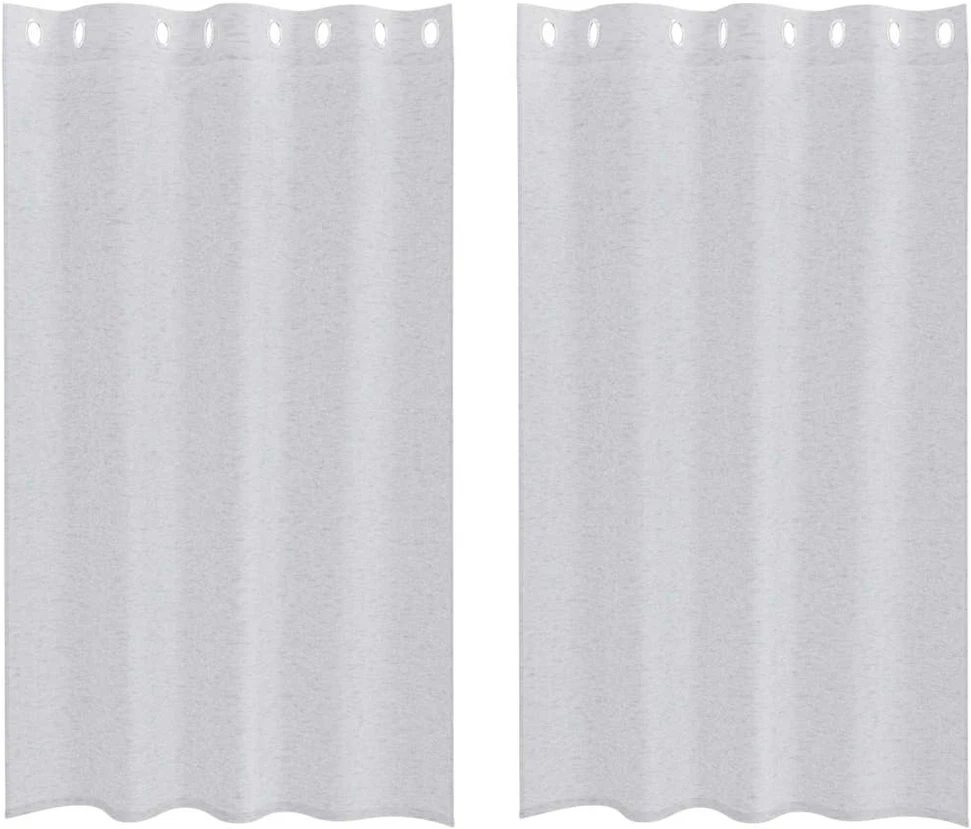 Voile Užuolaida 2 vnt. Šviesiai pilka 175 x 140 cm Poliesteris