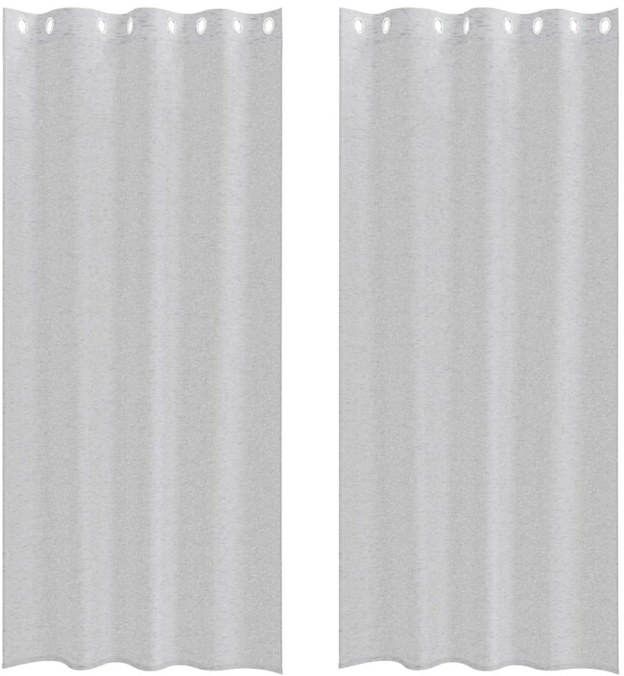 Voile Užuolaida 2 vnt. Šviesiai pilka 245 x 140 cm Poliesteris
