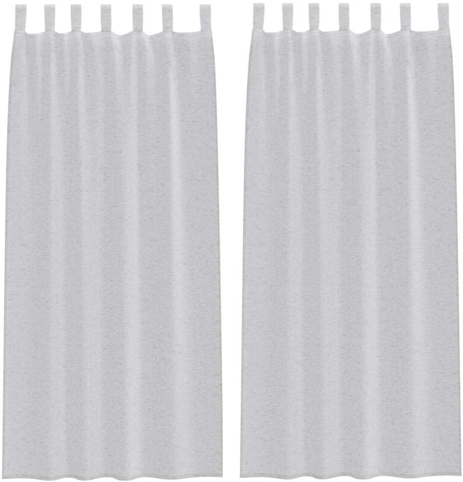 Voile Užuolaida 2 vnt. Šviesiai pilka 260 x 140 cm Poliesteris