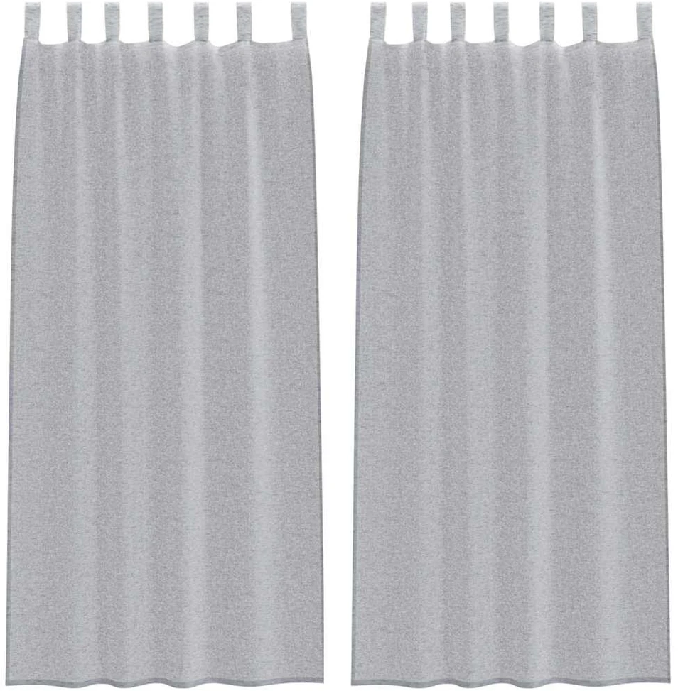 Voile Užuolaida 2 vnt. Tamsiai pilka 260 x 140 cm Poliesteris