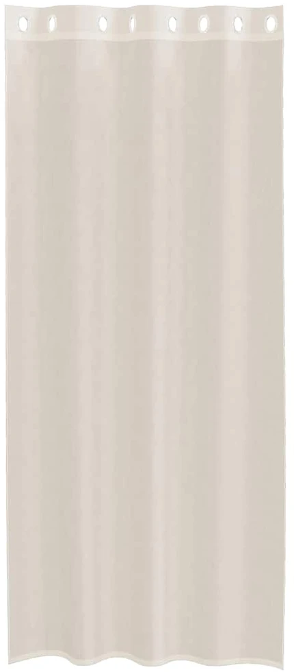 Voile užuolaidos su įvorėmis, 2vnt., kreminės, 140x245cm
