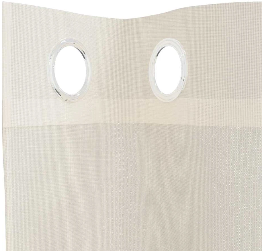 Voile užuolaidos su įvorėmis, 2vnt., kreminės, 140x260cm