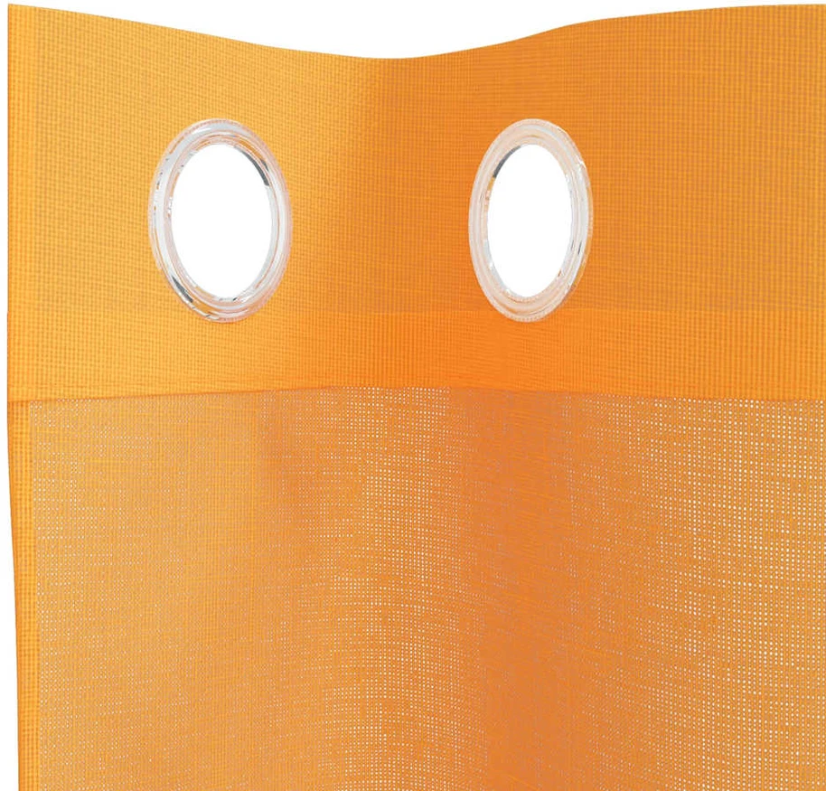 Voile užuolaidos su įvorėmis, 2vnt., oranžinis, 140x245cm