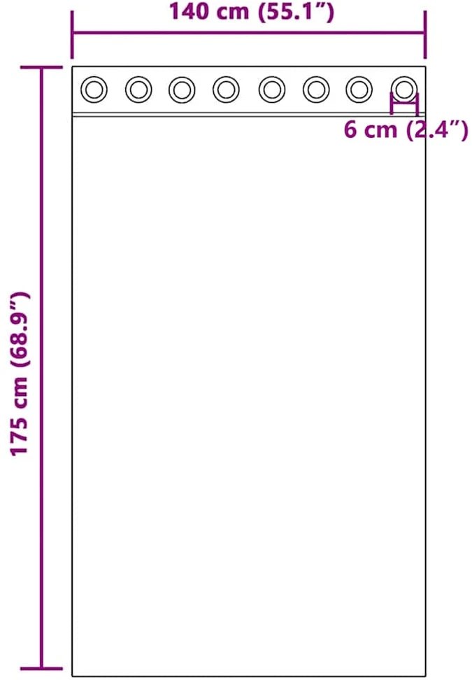 Voile užuolaidos su įvorėmis, 2vnt., oranžinis, 140x175cm
