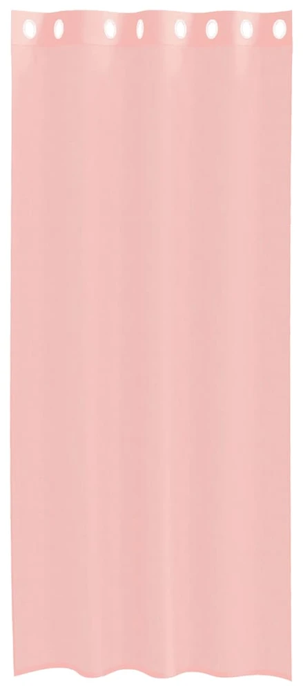 Voile užuolaidos su įvorėmis, 2vnt., rožinės spalvos, 140x225cm