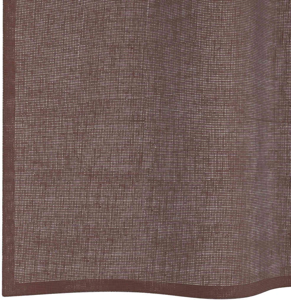 Voile užuolaidos su įvorėmis, 2vnt., rudos spalvos, 140x260cm