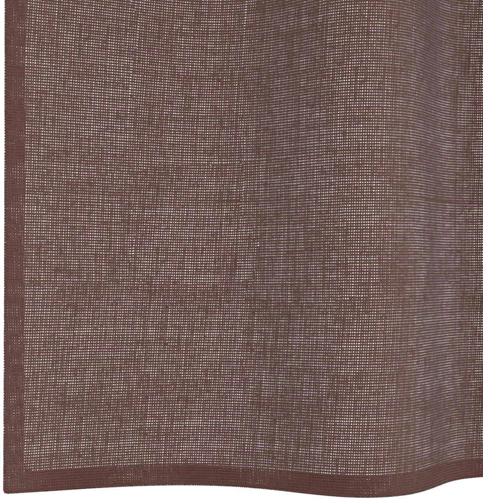 Voile užuolaidos su įvorėmis, 2vnt., rudos spalvos, 140x245cm