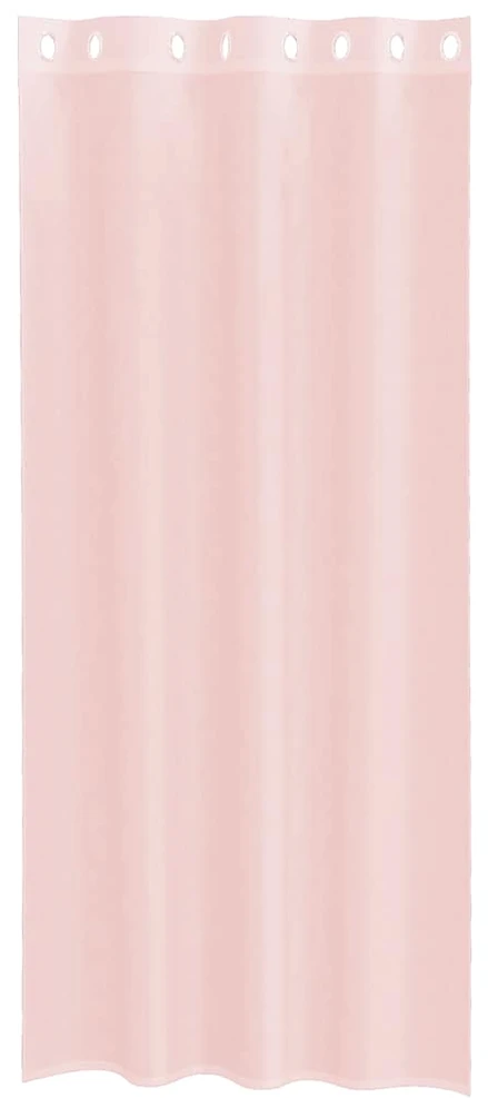 Voile užuolaidos su įvorėmis, 2vnt., šviesiai rožinė, 140x245cm