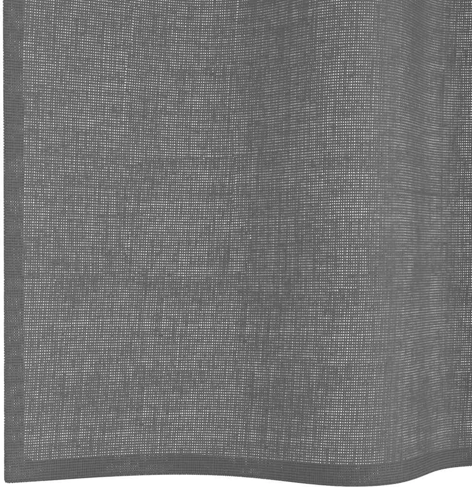 Voile užuolaidos su įvorėmis, 2vnt., tamsiai pilkas, 140x175cm