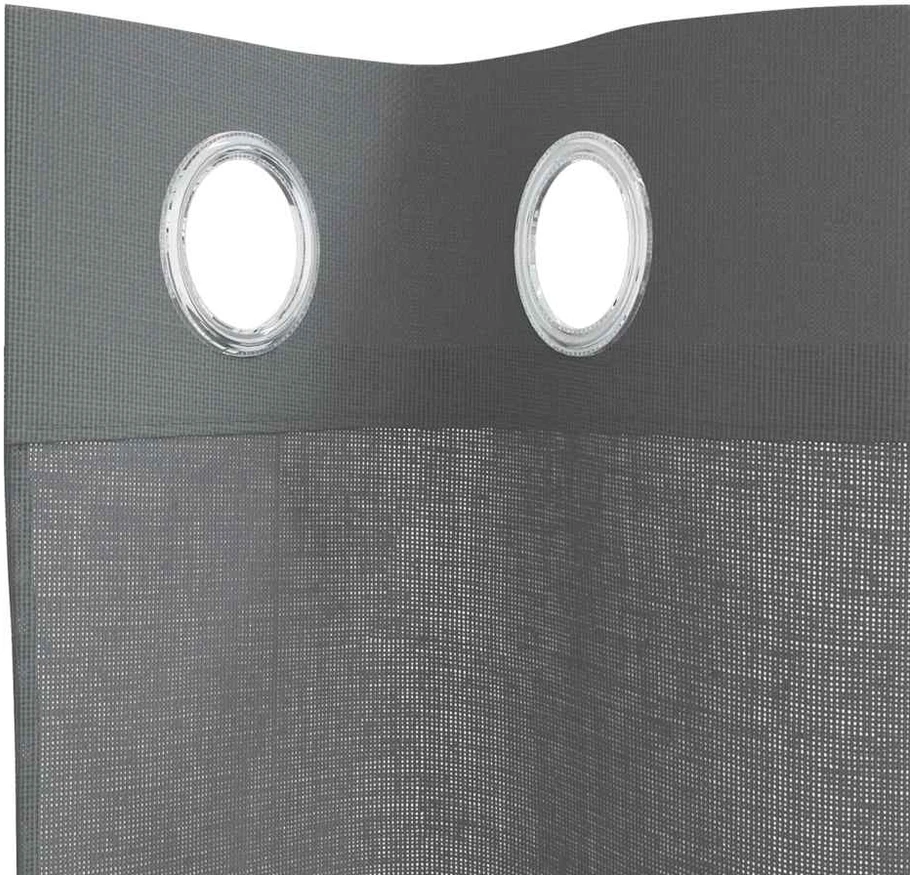 Voile užuolaidos su įvorėmis, 2vnt., tamsiai pilkas, 140x260cm