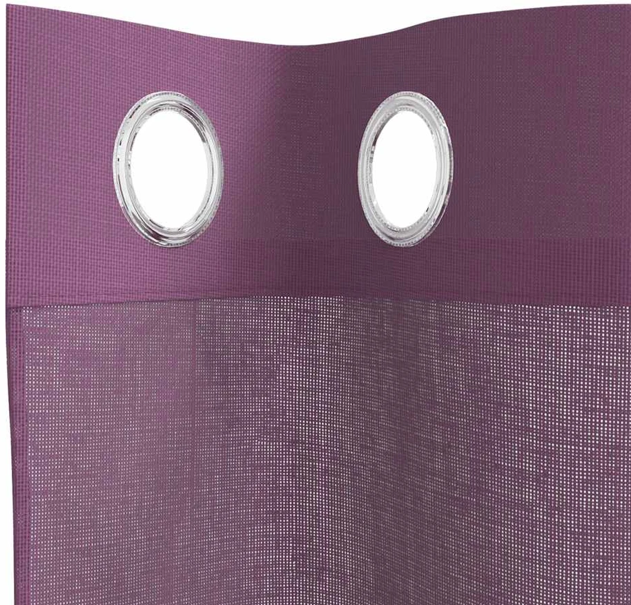 Voile užuolaidos su įvorėmis, 2vnt., violetinės sp., 140x300cm