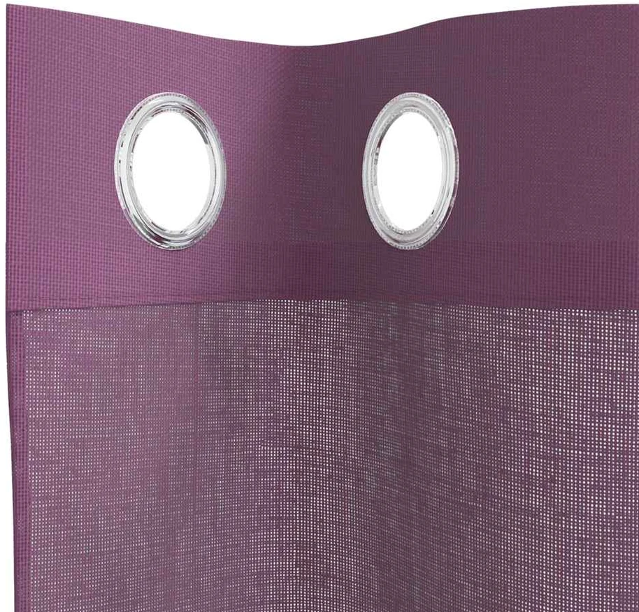 Voile užuolaidos su įvorėmis, 2vnt., violetinės sp., 140x140cm