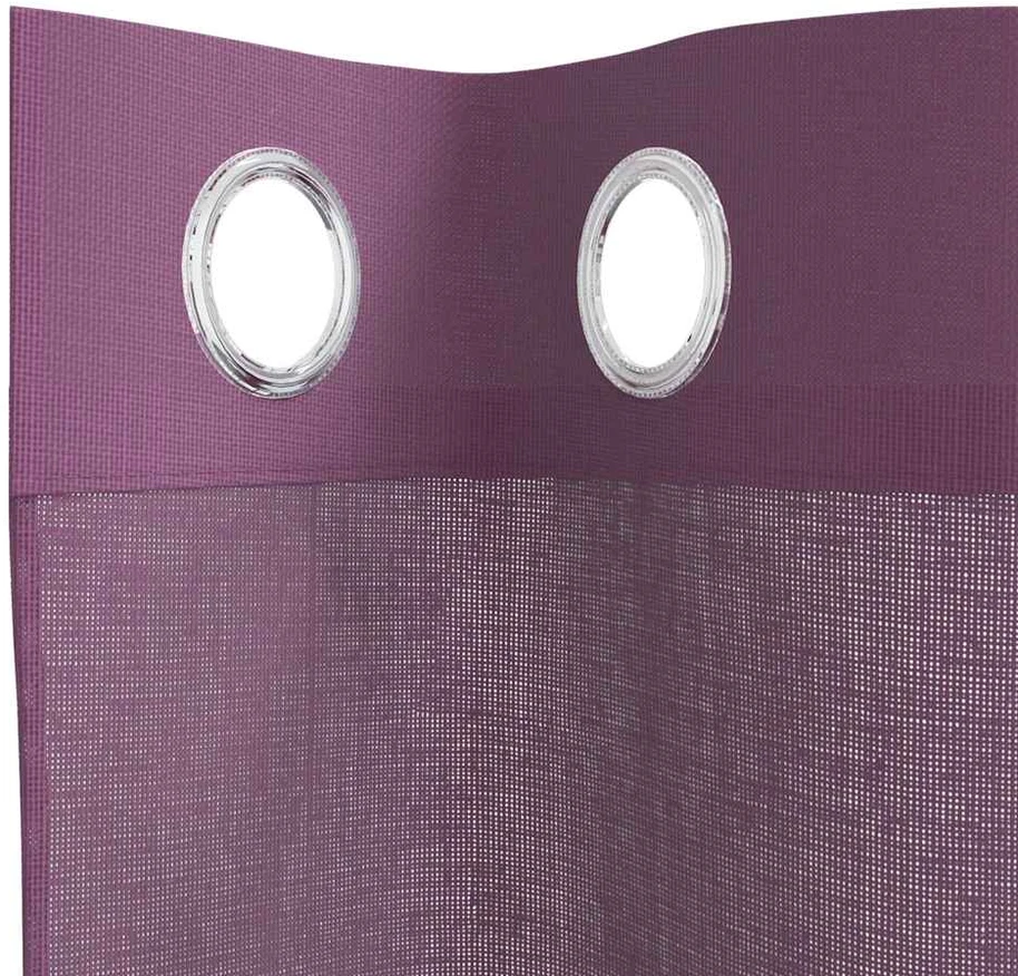 Voile užuolaidos su įvorėmis, 2vnt., violetinės sp., 140x260cm
