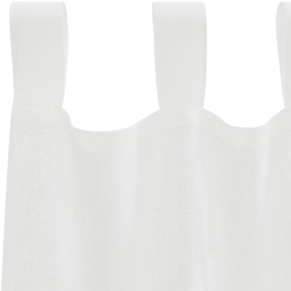 Voile užuolaidos su kilpomis, 2vnt., baltos spalvos, 140x140cm